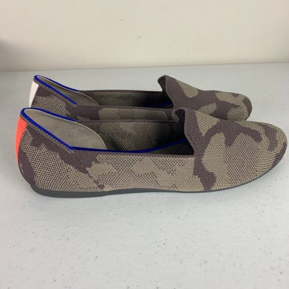 NWOB Rothys The Loafer Mink Camo Slip On Dress Shoes Flats Womens 8.5 - Picture 1 of 5